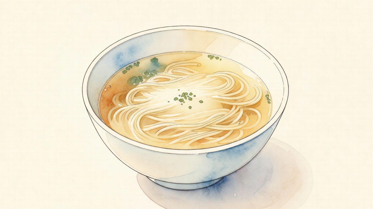 A clear chicken broth ramen bowl with no pork ingredients, served with green onions and noodles